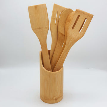 Wooden Cooking Spoon Set - 5 Pieces